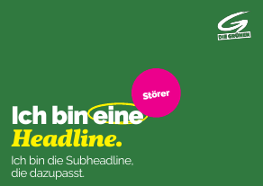 Querformat · Grünes Cover